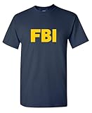 FBI Agent Uniform Halloween Costume Novelty T Shirt M Navy