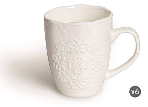 Molecuisine Set Taza 6 Uds. 350 Ml Blanco