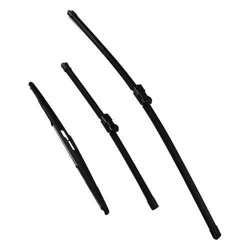 JSCARLIFE Windshield Wiper Blade Set for Peugeot 208 2012-2021, Wiper Blades Front Rear Wiper Set -Original Equipment Replacement