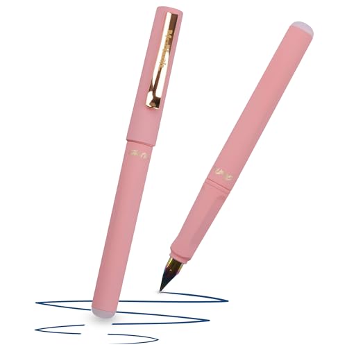 McNeill - Ghost Pen - Pastelfarben - radierbarer Füllhalter für Schule & Alltag | Für Rechts- & Linkshänder | Thermisch radierbare Tinte ergonomisch nachfüllbar (Pastel dunkelrosa)