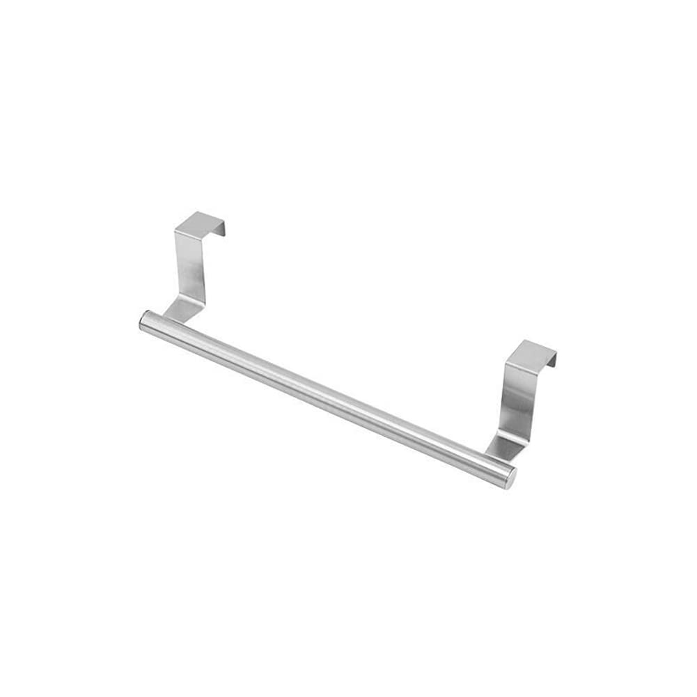 Stainless Steel Over Door Towel Rail, Over Door Tea Towel Holder Rack Bathroom Rail Cupboard Hanger Kitchen Hook