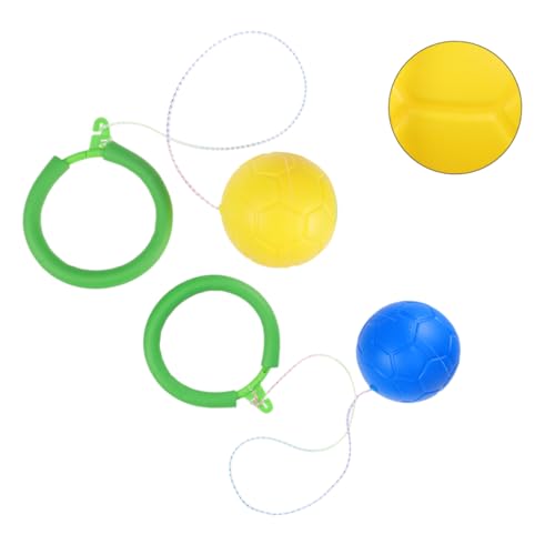 ERINGOGO 2PCS Bouncing Ball Fitness Equipment for Fun One Legged Jumping Balls for Cardio Exercise and Coordination Games Random Color