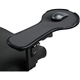 ZHLELEWZ 人間工学に基づいた調節可能なアームレストマウスパッド椅子用マウス拡張プラットフォームトレイ、落下防止マウスシールド付き椅子取り付け用 (チェア専用モデル)