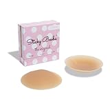 Sticky Boobs Original Nipple Covers, Tan, Cup Size C-D+ - Travel Box, Medical Grade Silicone, Safe, No Show, Reusable, Gentle
