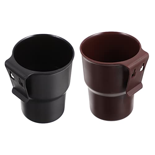 Portavasos y bote de basura para carro negro 2 piezas miniatura 1