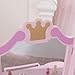 KidKraft Wooden Princess Vanity & Stool Set with Mirror, Children's Furniture - Pink, Gift for Ages 3-8