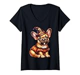 Photo Gallery donna halloween frenchie puppy graphic for french bulldog mom maglietta con collo a v Photo Gallery donna halloween frenchie puppy graphic for french bulldog mom maglietta con collo a v
