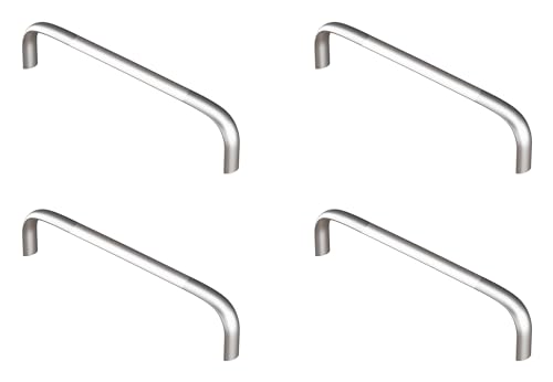 Image of Atlantic Stainless Steel Oval D Dwawer Cabinet Handles 12 Inch (Total Length 304 mm, Hole to Hole 290 mm, Twotone Finish) Pack of 4 Pieces | Pull Handle