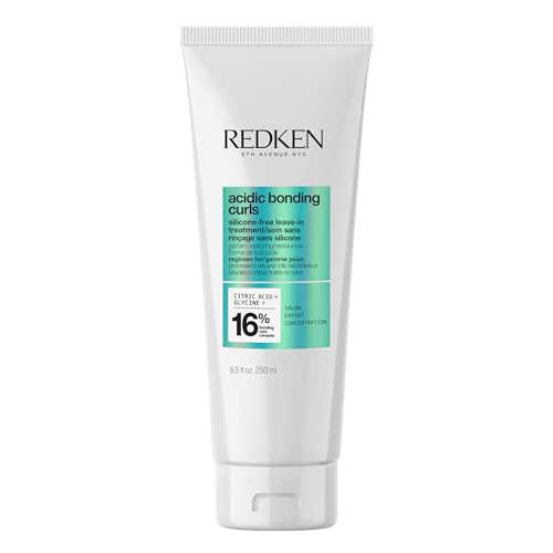 Redken Trattamento Leave-In Per Capelli Ricci Danneggiati, Termoprotettore, Azione Rinforzante e Illuminante, Arricchito con Acido Citrico, Urea e Glicina, Acidic Bonding Curls, 250ml