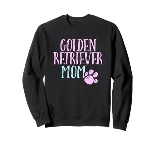 Golden Retriever Mama Dog Lover Mom Owner Cute Women Camisola, Preto, S