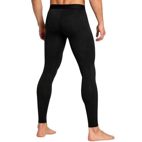 Image of NINQ Men Polyester Spandex Men's Sports Running Set Compression Shirt + Pants Skin-Tight Long Sleeves Quick Dry Fitness Tracksuit Gym Yoga Suits