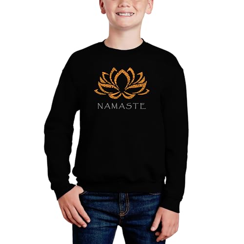 Namaste - Boy's Word Art Crewneck Sweatshirt