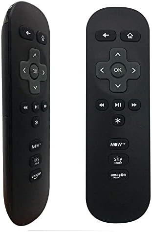 FOXRMT Replacement NOW TV Remote for All NOW TV BOX 1/2/3/4(Hd, Lt, Xd, Xs) 3 Channel Shortcut Buttons (black)