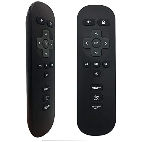 FOXRMT Replacement NOW TV Remote for All NOW TV BOX 1/2/3/4(Hd, Lt, Xd, Xs) 3 Channel Shortcut Buttons (black) Cover