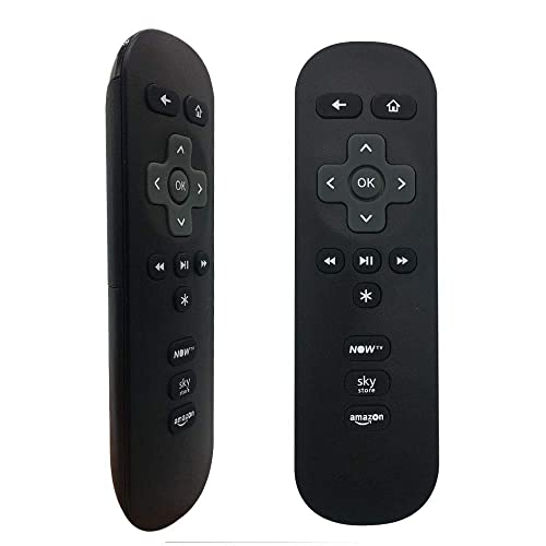 FOXRMT Replacement NOW TV Remote for All NOW TV BOX 1/2/3/4(Hd, Lt, Xd, Xs) 3 Channel Shortcut Buttons (black)