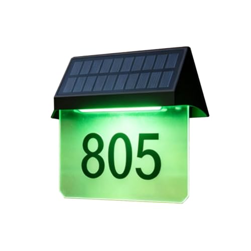Luz solar de letrero LED para pared con encendido automático en jardín y patio