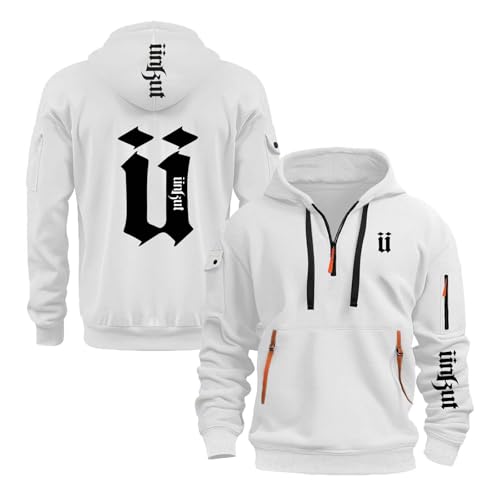 Image of TZPTZNVF Men‘s Hoodies Comfort Tops Hoody for U.n.k.u.t Half Zip Jacket Hooded Sweatshirts Spring Autumn Outwear Long Sleeve Tracksuit Print Plain Coat-BS||xx_l