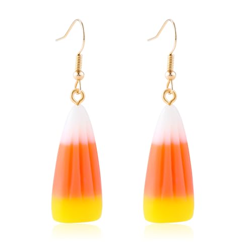 Halloween Candy Corn Earrings Fall Earrings Acrylic Dangle Halloween Jewelry Gift for Women