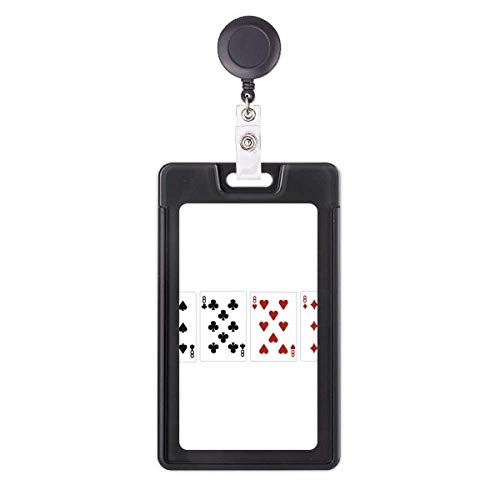 Porte-badge rétractable de qualité supérieure motif 8 cœurs