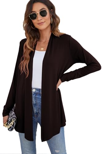 Image of Ladlop Women's Lightweight Open Front Cardigans Long Sleeve Casual Soft Drape Fall Cardigan