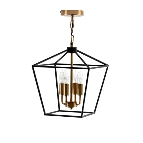 Lustre en fer forgé style américain luminaire rétro salon entrée