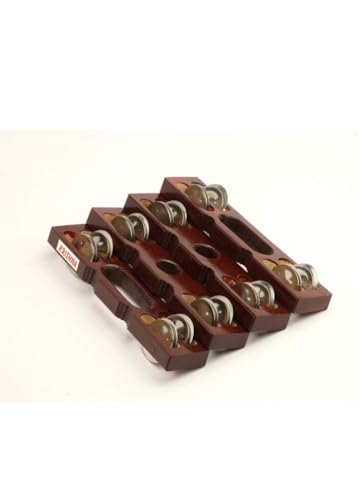 Image of Wooden Pair of Kartal Hand-Cymbals Indian Musical Percussion Instrument