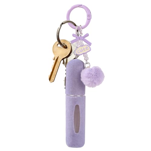 Qoukonao Botella de perfume | Llavero portátil de felpa...