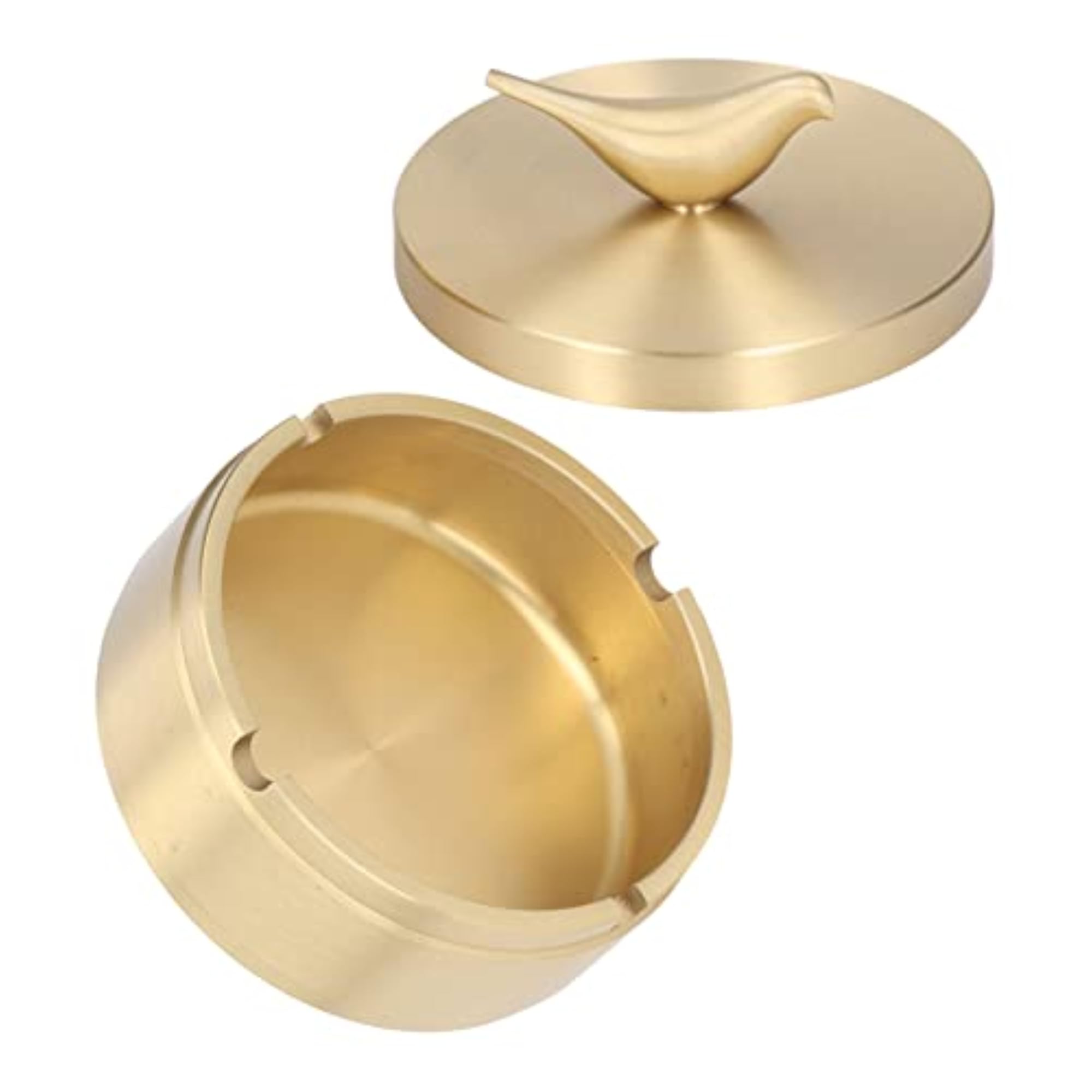 Sturdy Durable Vintage Brass Ashtray for Office Use