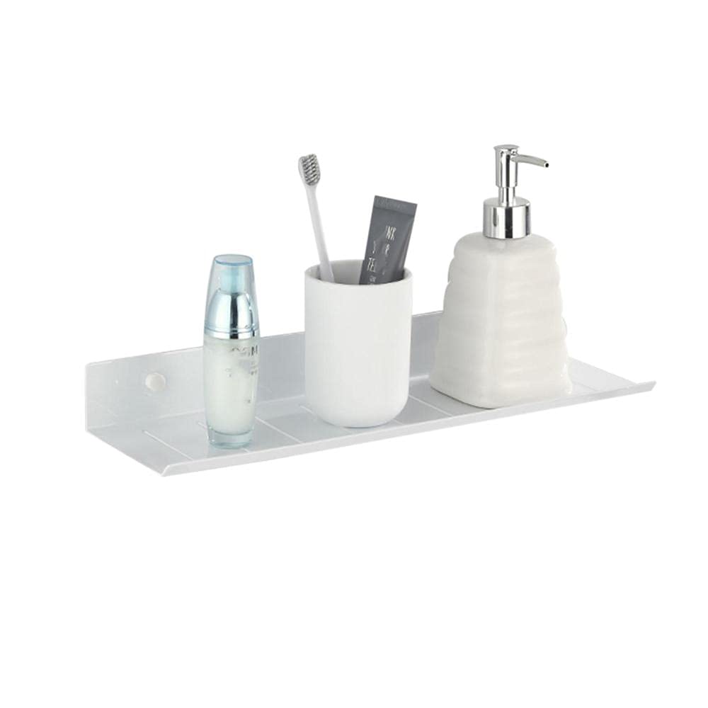 Organisateur de douche sans perçage : fini la rouille avec cette étagère adhésive blanche