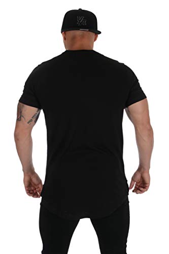 YoungLA Mens Workout Casual T Shirt Gym Fitness tees Stylish 406 Bk S Black