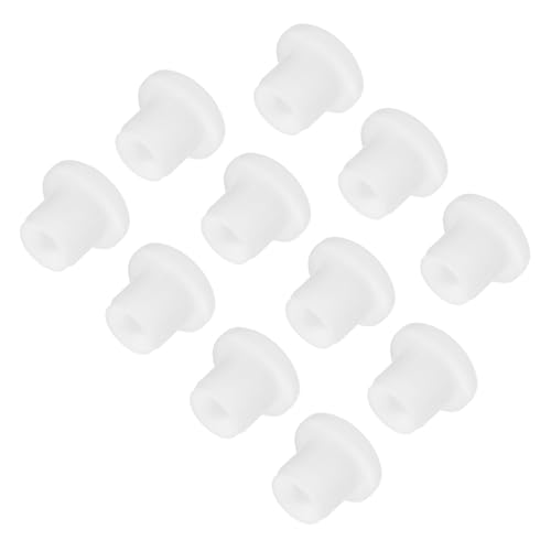 Image of MECCANIXITY 11pcs T-Shaped Silicone Plugs 8.3mm 5 /16 Inch Dia Snap in Plug Hole Seal Cover Round Rubber Stopper for Kitchen Rubber Bulkheads Waterproof Sealing Plugs White