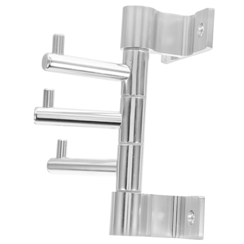 BRIGHTFUFU Swivel Towel Hook Resistant Wall Hook for Bathroom Kitchen No Drilling Installation Versatile Organizer for Towels Bags Coats Arm Design