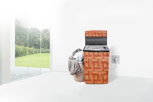 Image of Stylista Top Load Fully Automatic Washing Machine Cover Compatible for IFB 8 kg, 8.5 kg, 9 kg & 9.5 kg, Seamless Pattern Brick