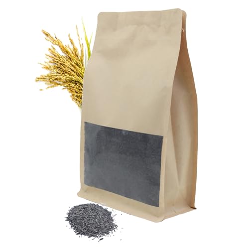 SAYOYO Horticultural Charcoal - Natural Biochar Soil Amendment, Rice Husk Charcoal for Plants, Activated Charcoal for Terrariums 0.6 lbs