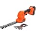 Produktbild Black+Decker Akku Gras- und Strauchscheren-Set BCSS18D1 (18V, 2.0 Ah, 2in1 Kombigerät, werkzeugloser Messerwechsel, Laufzeit ca. 60min, inkl. Strauchscheren- & Grasscherenmesser, Akku, Ladegerät)