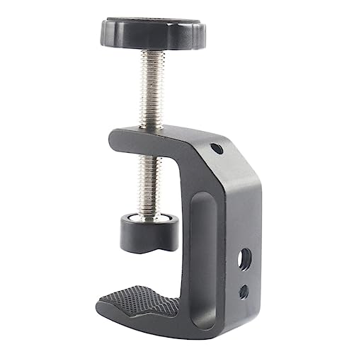 DIYEAH Pince C Ajustable Aluminium pour Fixation de Caméra DSLR sur Trépied et Support de Lumière Accessoire Photo Pratique et Antidérapant