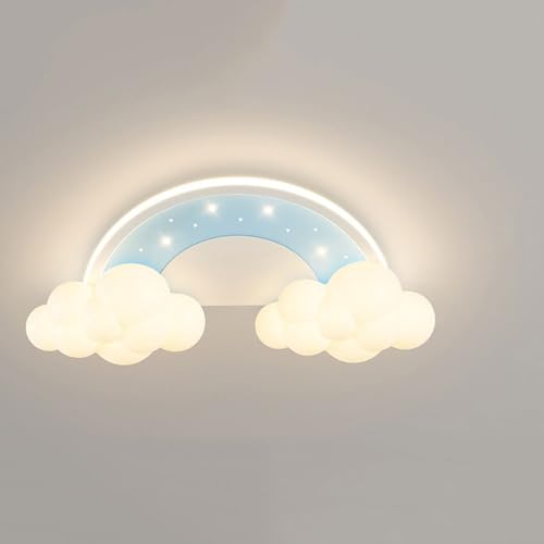 SYAXVOM Lámpara de Techo LED Moderna empotrada, Preciosa, de 50 cm, con diseño de Dibujos Animados, para Dormitorio Infantil, con Forma de arcoíris, lámpara nórdica de 3 Colores para Sala