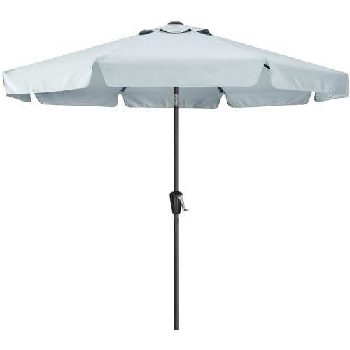 Image of ABCCANOPY 10Ft Outdoor Patio Umbrella Garden Table Umbrella Market Umbrella with Tilt Adjustment and Crank for Garden, Deck, Backyard and Pool, 8 Sturdy Ribs, Ash Gray