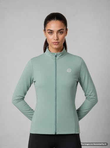 Image of PUMP'D Women's Jacket | Slim Fit | Thumb Hole Open Sleeve | With zipper | Perfect for workout