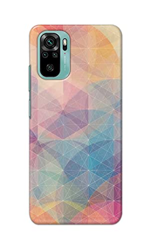 Image of Printed Hard Back Cover Case for Mi Redmi Note 11 SE Back Cover (Crumpled Paper Design) -1803