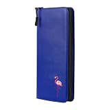 2thpart Golf Gloves Holder Case, Zipper Premium Glove Caddie, Organizer for Golf Gloves Synthetic Leather Blue