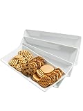 LAUCHUH Serving Platter, 10” Rectangular Plates Serving Tray Porcelain Platters for Parties, Sushi,