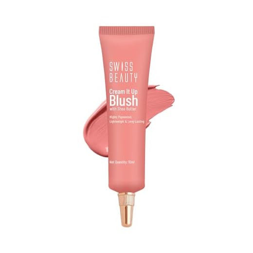 Swiss Beauty Cream It Up Blush | Highly pigmented | Super-blendable | Long-lasting | Enriched with Shea Butter | Multipurpose | Shade-03 Cheeky Peach, 10ml