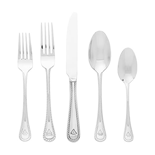 Towle Everyday Nautical Flatware Service for 4, 20 Piece Set, 18/0 Stainless Steel, Silverware Set