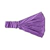 Motique Accessories Wide Cotton Head Band Solid Boho Yoga Style Soft Hairband (Light Purple)