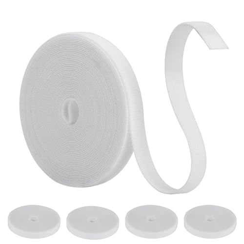 4 Piezas Bridas Reutilizables, 15m×10mm Sujeta Cables Bridas Para Cables Corte Libre Fácil de Usar, Piezas Cable Tie Sujetacables Eléctricos Adecuado Para Dormitorio de Oficina en Casa (negro)