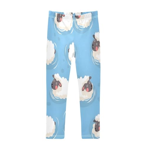 Bolaz Toddler Girls Leggings Printed Yoga Pants Leggings Sheep Swimming for Kids