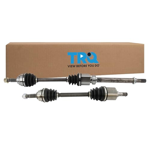 Image of TRQ Front Driver and Passenger Side CV Axle Assembly Set 2 Piece Compatible with 2009-2014 Nissan Cube CVT 2007-2011 Versa CVT 2012 Versa S SL 1.8L