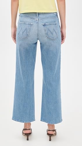 MOTHER Women's The Mid Rise Rider Flood Fray Jeans3