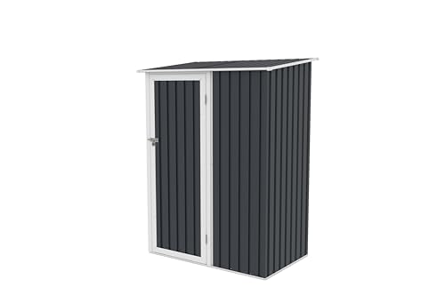 Catálogo de Bodegas los mejores 10. 49 Cobertizo de Almacenamiento Exterior de Metal Fortex | Bodega Exterior para Herramientas | Armario Metalico 143 x 186 x 90cm